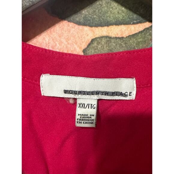 Fourteenth Place Tank Top Blouse - Size XXL - Beautiful Flowy Shirt - Picture 4 of 5